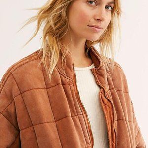 Free People Dolman Quilted Knit Jacket OBO